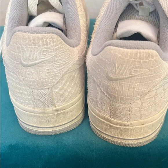 Nike Air Force 1 low python  Dx-2678_ 100  whiteTextured Sneakers sz 5.5 - Picture 6 of 12